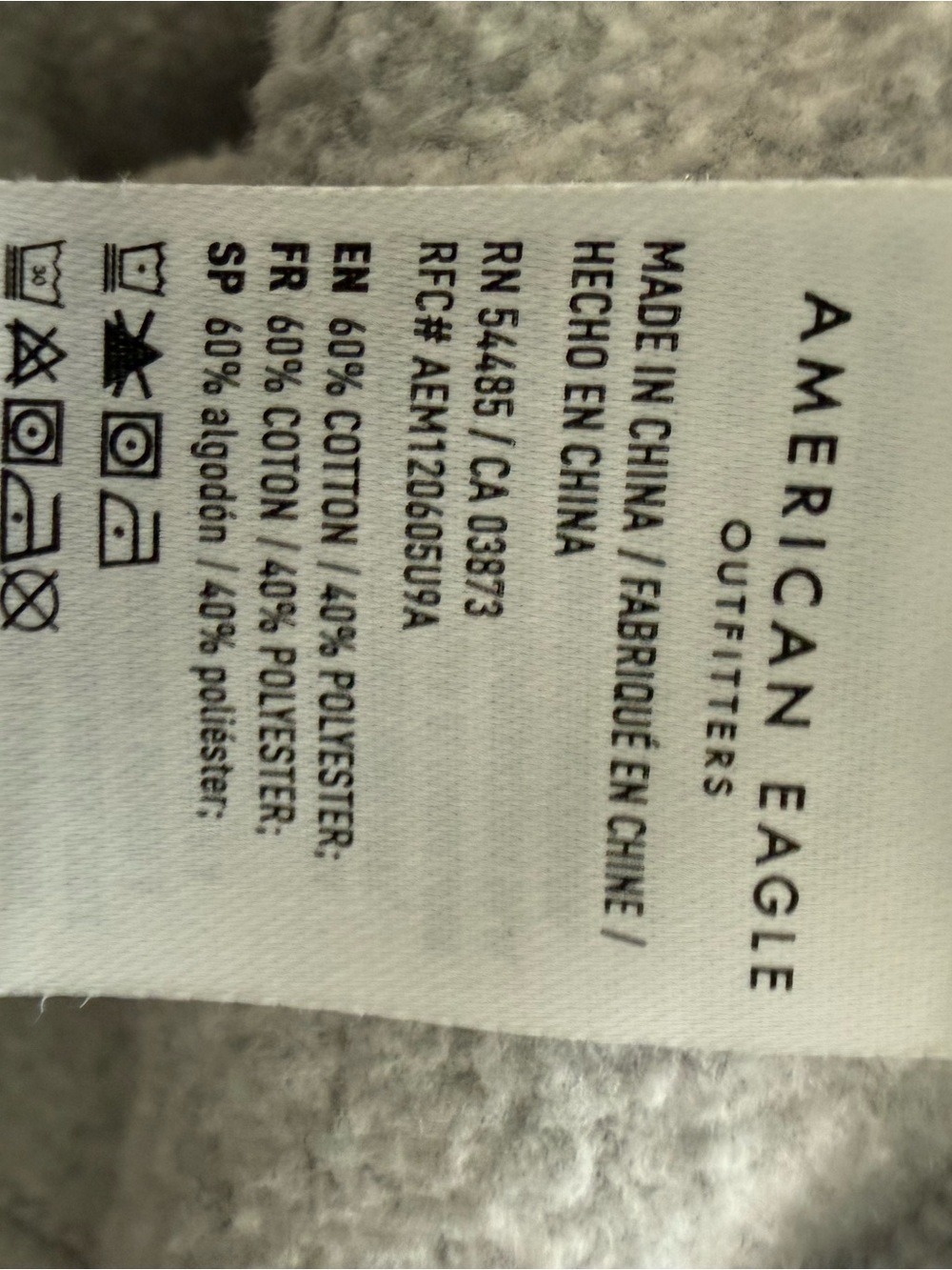 American Eagle Light Gray Knit Sweatshirt - Picture 3 of 5